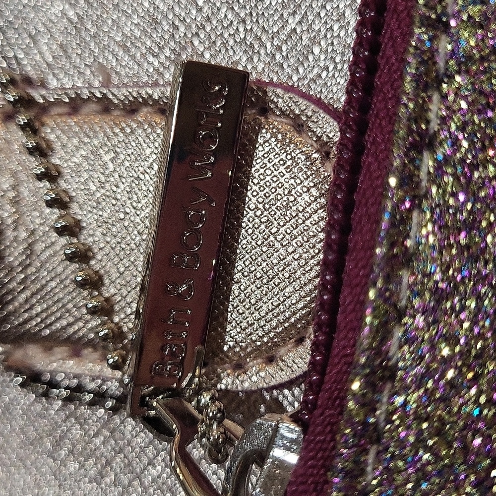 Elegant Rose Gold Tote Bag with Glitter Pouch - Picture 7 of 13